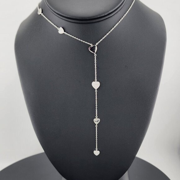 Sterling Silver 925 Multi Hearts Necklace – Romantic Linked Heart Design - Picture 9 of 9